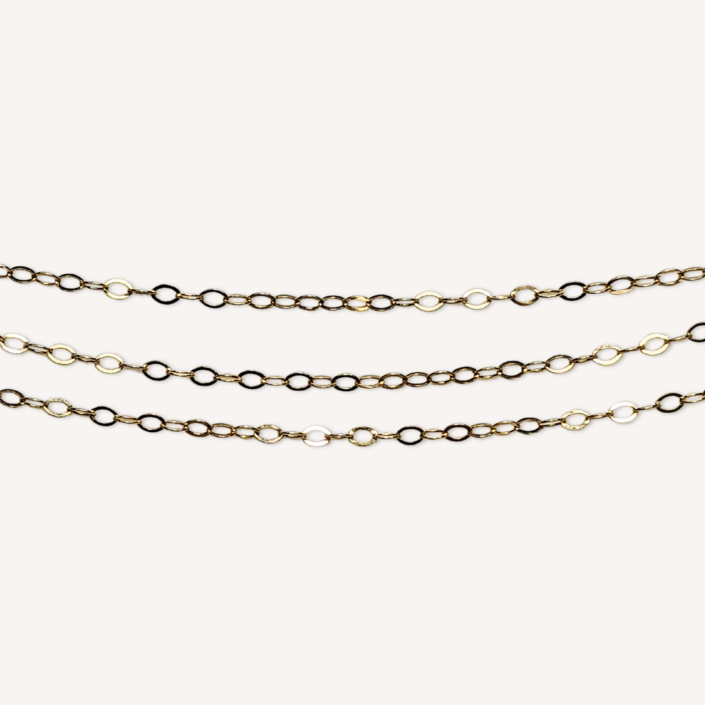 Basic 14k gold-filled hammered chain jewelry with spring clasp for layering