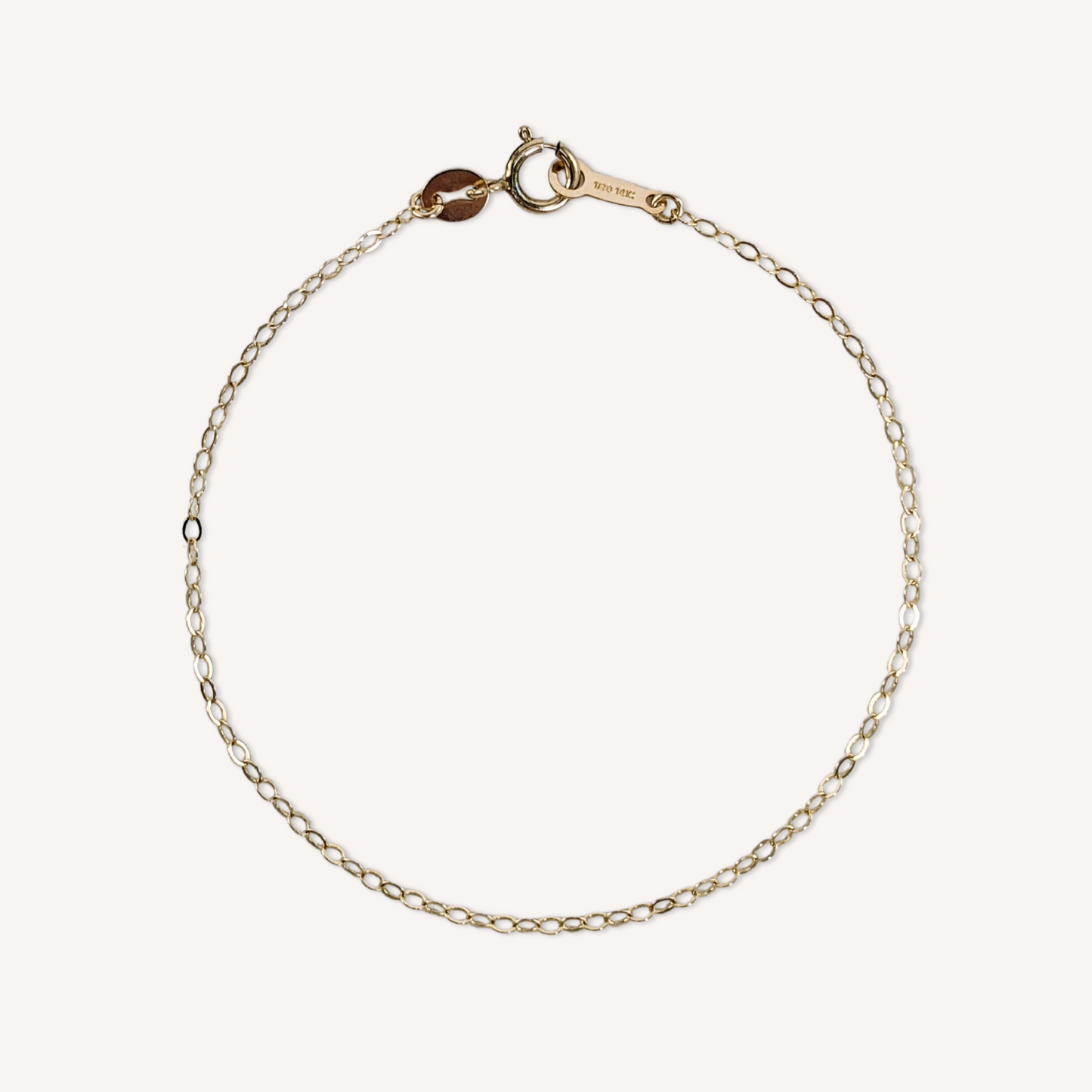 Hammered Light Chain Bracelet