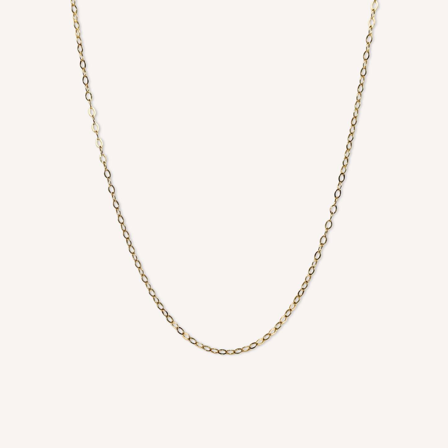 Hammered Light Chain Necklace
